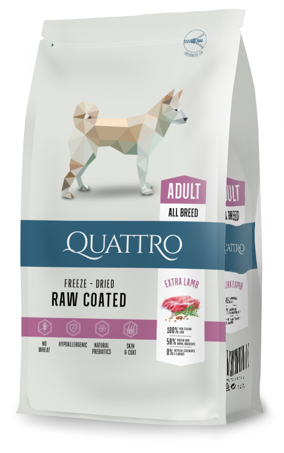 QUATTRO dog adult 3kg i 12kg jagnjetina za sve rase