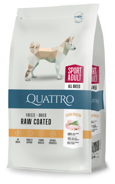 QUATTRO dog sport adult 20kg za sve rase piletina